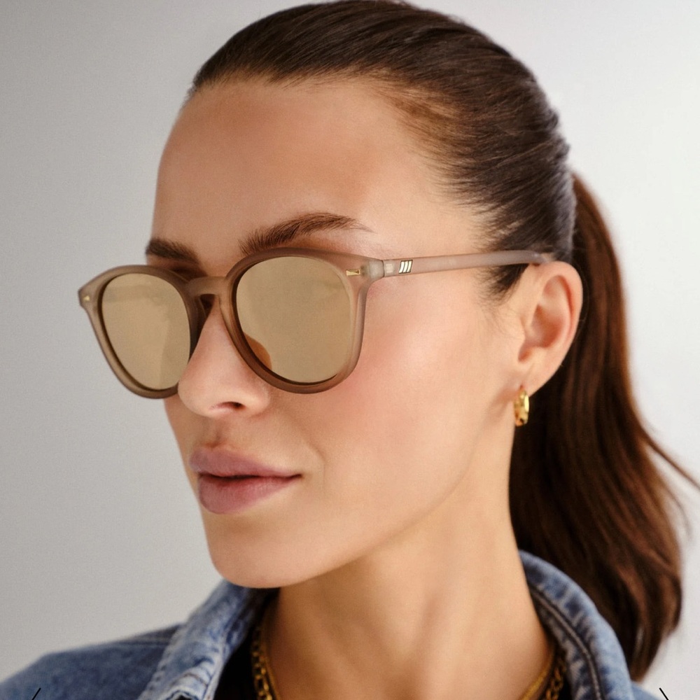 Le Specs Bandwagon Matte Stone Sunglasses